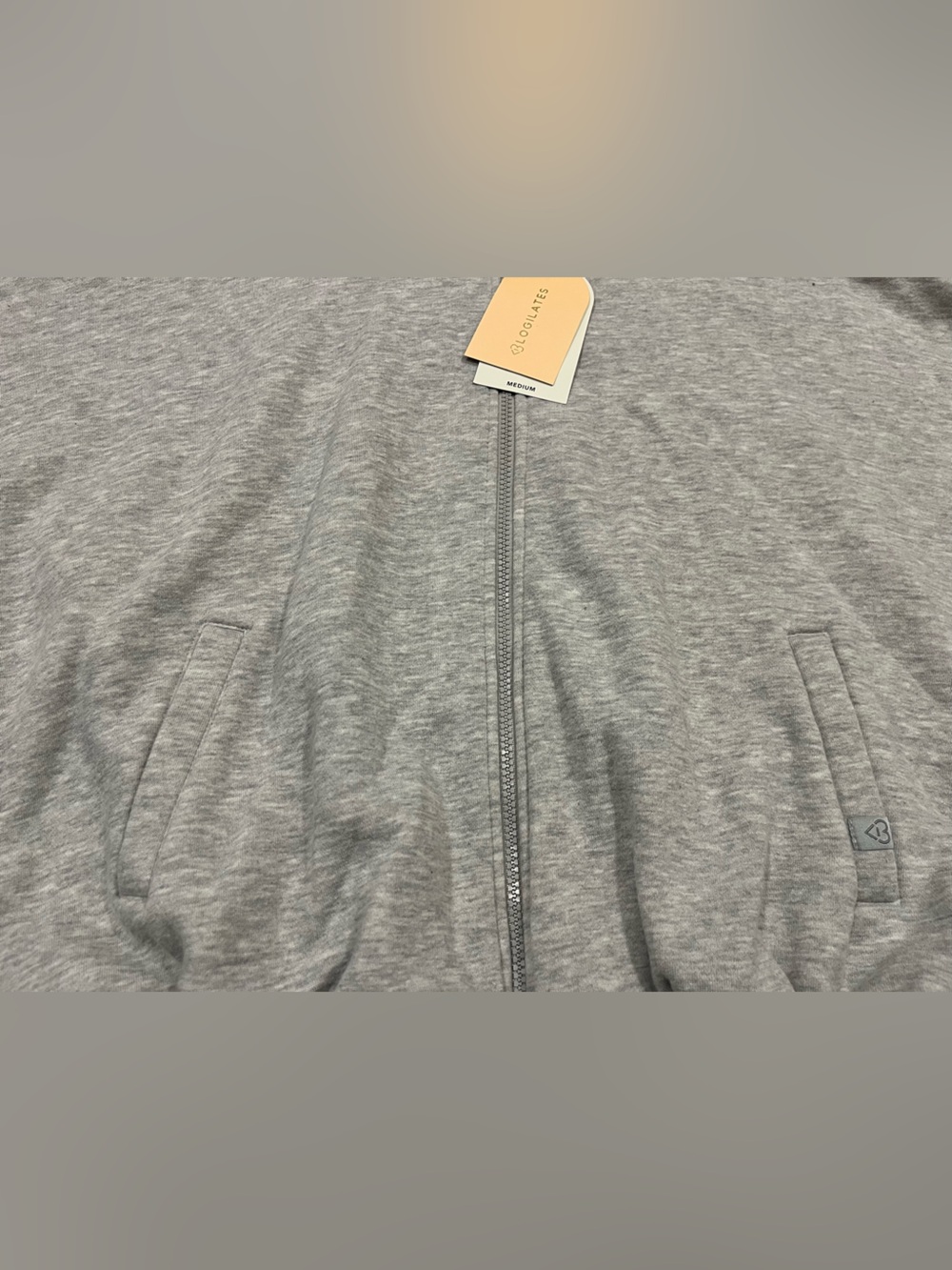 Blogilates Target Marshmallow Full Zip Hoodie Heather Gray NWT Size M - Picture 5 of 6